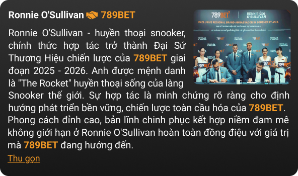 ronnie O'Sunllivan cùng 789bet